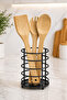 Black Metal Spoon Holder – Countertop Spoon Stand, Kitchen Organizer, Freestanding Spoon Holder