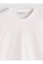 Ecru Crew Neck Combed Cotton Men's T-Shirt - 6
