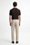 Coffee Textured Polo Collar Men's T-Shirt - 4