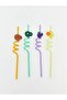 Mixed Fruit Figured Glass Straw Set of 4 (S6) - 4