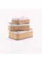 3-Piece Bamboo Multi-Purpose Organizer Basket Set with Fabric Inner Coating in 3 Different Sizes - 6