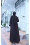 Front and Sleeve Ends Are Stone Embroidered, Shawl-Style Hijab Dress, Coffee Color Hnt71021 - 7