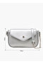Textured Crossbody Bag with Magnetic Snap Closure - 4
