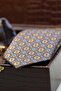 Brown Men's Gift Box - Tie, Handkerchief, Cufflinks, Tie Clip Set Kmk185 - 3
