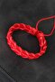 ®   Red Knitted Leather Men's Bracelet