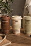 Porcelain Take Away Coffee Cup 370 ml – Non-Slip Handle, Lid, Mug Green - 4