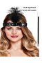 ®   1920 &amp; # 39;Ler Gatsby Accessory Set – Black Charleston Headband &amp;   Cigarette Lighter - 3