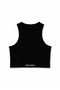 Women's Black Crop Top & Blue High-Waisted Shorts Set – Comfortable Fit Casual Summer Combination - 3