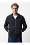 Comfortable Stretchy Fabric Stand Collar Jacket - 4