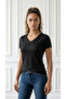 Women's Cotton V-Neck Short Sleeve Bodysuit - 4