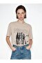 Crew Neck Printed Oversized Women's T-Shirt (S6)