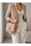 Women's Two-Compartment Square Hand and Shoulder Bag with Flap - 3