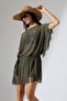 Stone Detailed Tasseled Tulle Pareo Beach Dress