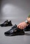 Men's Comfort Black&Gold Sneaker Walking Shoes - 3