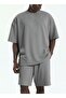 Ottoman Flexible Lycra Oversize Fit Shorts T-Shirt Set 1Kh5