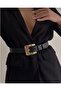 Gold Buckle Women's Belt Dress Belt Jacket Belt
