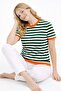 Kadın Çizgili Basic Tshirt - 2