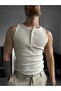 Men's Zero Sleeve T-Shirt - Slim Fit Ribbed Woven Sleeveless Undershirt Zero Neck Sports Undershirt T-Shirt - 2