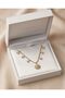 Stylish Gold Necklace with Star Detail and Sun Shaped Pendant - 2