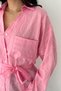 Women's Belted Shirt – Stylish Long Sleeve Shirt with Pockets and Relaxed Fit - 5