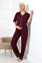 Pregnant Lahusa Plum Pajama Set - 5