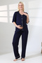 Pregnant Women's Navy Blue Pajama Set - 4