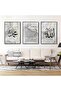 Signtouch Canva Gray Calligraphy Islamic Wall Art 3-Piece Outer Frame 30x40 cm