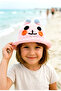 Cute Face Straw Hat with Ears for 4-7 Years Old Girls - 2