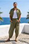 Men's 100% Cotton Linen Woven Shalwar Trousers - 2