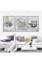 Signtouch Canva Gray Calligraphy Islamic Wall Art 3-Piece Outer Frame 30x40 cm - 2