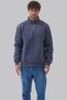 9001 Men's Half Zipper Hooded 3 Thread Sweatshirt Regular Fit - 5