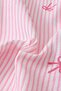 Pink Striped and Bow Detailed Short Sleeve Pajama Set - 7