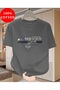 Cotton Men's T-Shirt - "Never Give Up" Printed Modern Design