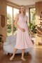 New Season Women's Pink Wide Strap Lace Detailed Summer Special Design 100% Cotton Maternity Nightgown - 4