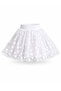 Girl's White Floral Patterned Tulle Skirt – School Event and Festival 5-13 Years Old