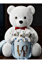Baby Gift for New Mom: 55cm White Bear and Set of 15 Blue Teddy Bears in Box - 4