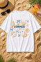 Women's Summer Vibes Printed Special Design Oversize Comfortable Daily Use Combed Cotton T-Shirt - 3