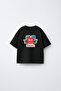 Red Ball Printed Oversize 100% Cotton Short Sleeve Unisex Kids T-Shirt