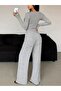 Women's Gray Sweatpants - Waist-Tieable, Suitable for Daily Use, Comfortable Fit, Washable Fabric - 3
