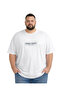 Men's Plus Size White Crew Neck Short Sleeve Confident T-Shirt 5Xl-6Xl-7Xl-8Xl