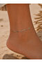 Zircon Stone Star Detailed Turquoise Beaded Anklet