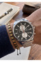 Men's Black Dial Silver Metal Cord Wristwatch 2 Year Warranty