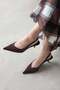 Orla Women's Heeled Patent Leather Shoes Brown - 2