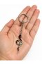 Gothic Snake Figured Red Detailed Metal Keychain Unisex - 2