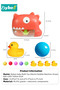 Baby Bath Toys Set, Baby Bubble Bath Toy, Kids Shower Toy, Bathtub Playset, Bubble Machine Maker with Music+4-piece Duck Toy+5-piece Ocean Balls - 8
