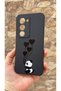 Redmi 15 Compatible Heart Panda Patterned Silicone Shock Absorbing Classic Protective Rubber Case - 4