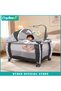 4-in-1 Baby Crib, Baby Bed and Bassinet with Changing Table, Adjustable Infant Travel Cribs and Nursery Center