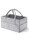 Baby Diaper Caddy Organizer with Compartments,Foldable Felt,Grey