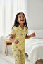 Lemon Flower Patterned Short Sleeve Girl's Milan Pajama Set