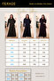 Stylish and Comfortable Plus Size Hijab Dress – Stone Detailed Collar, Long Sleeve Maxi Dress - 2